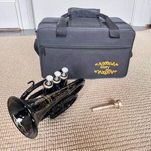 Black and Gold Pocket Pocket Trumpet with Case